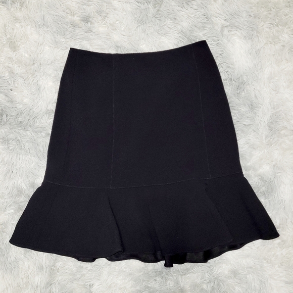 Bebe 2-Pc Black Glacier Asymmetrical Vest & Flounce Skirt Set, Size 2 - Picture 2 of 5